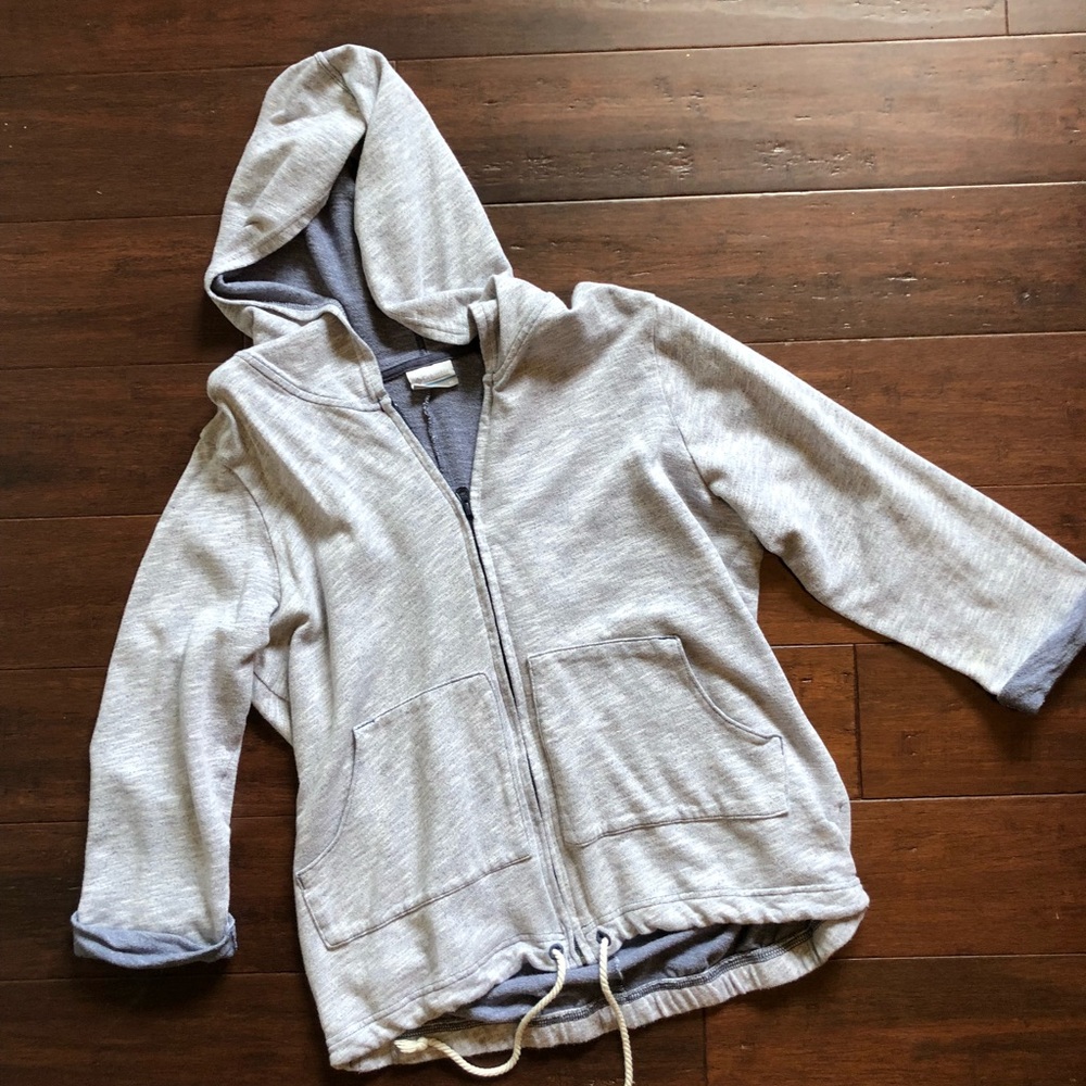 Columbia 3/4 sleeve, hooded, sup up sweat shirt